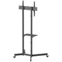 Aisens Soporte de Suelo Eco FT70TE-333 con Ruedas y Bandeja para DVD, Negro